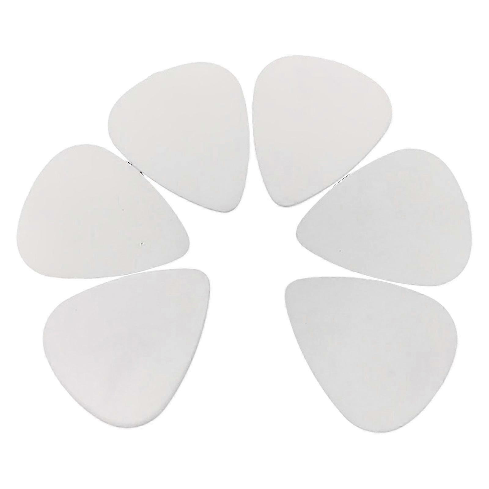 100 Pack Medium 0.71mm Solid White Celluloid Guitar Picks Unbranded