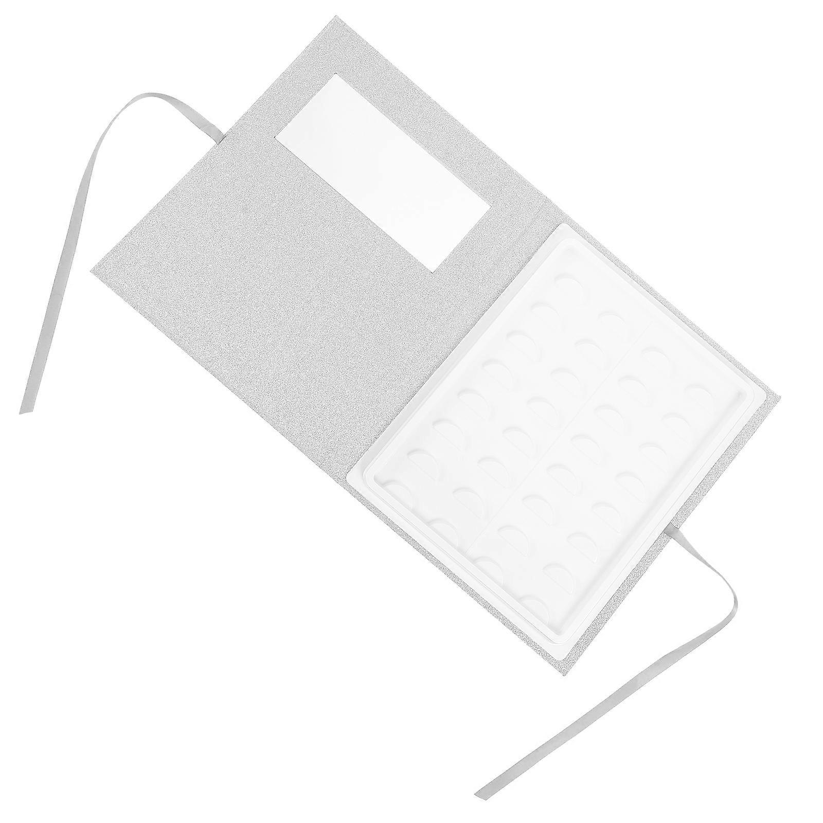 Eyelash Container Lightweight False Eyelash Case for 8Pcs Silver