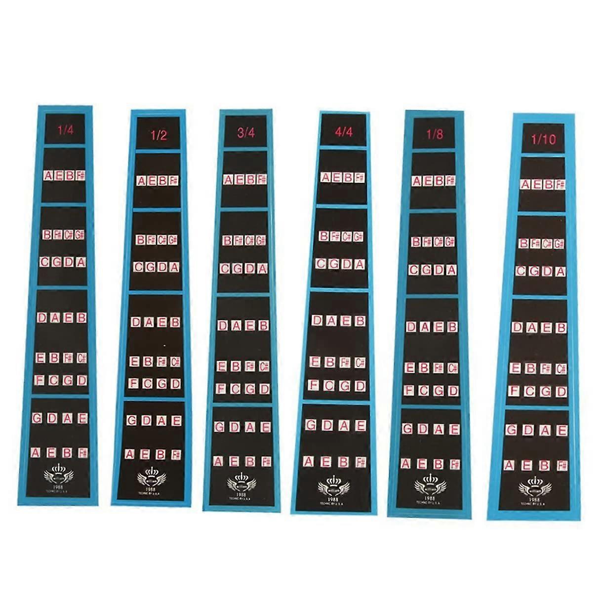 Violin Fingerboard Stickers EasyRemove Medium Size Fretboard Note Guide for 1/8 Violin Beginners