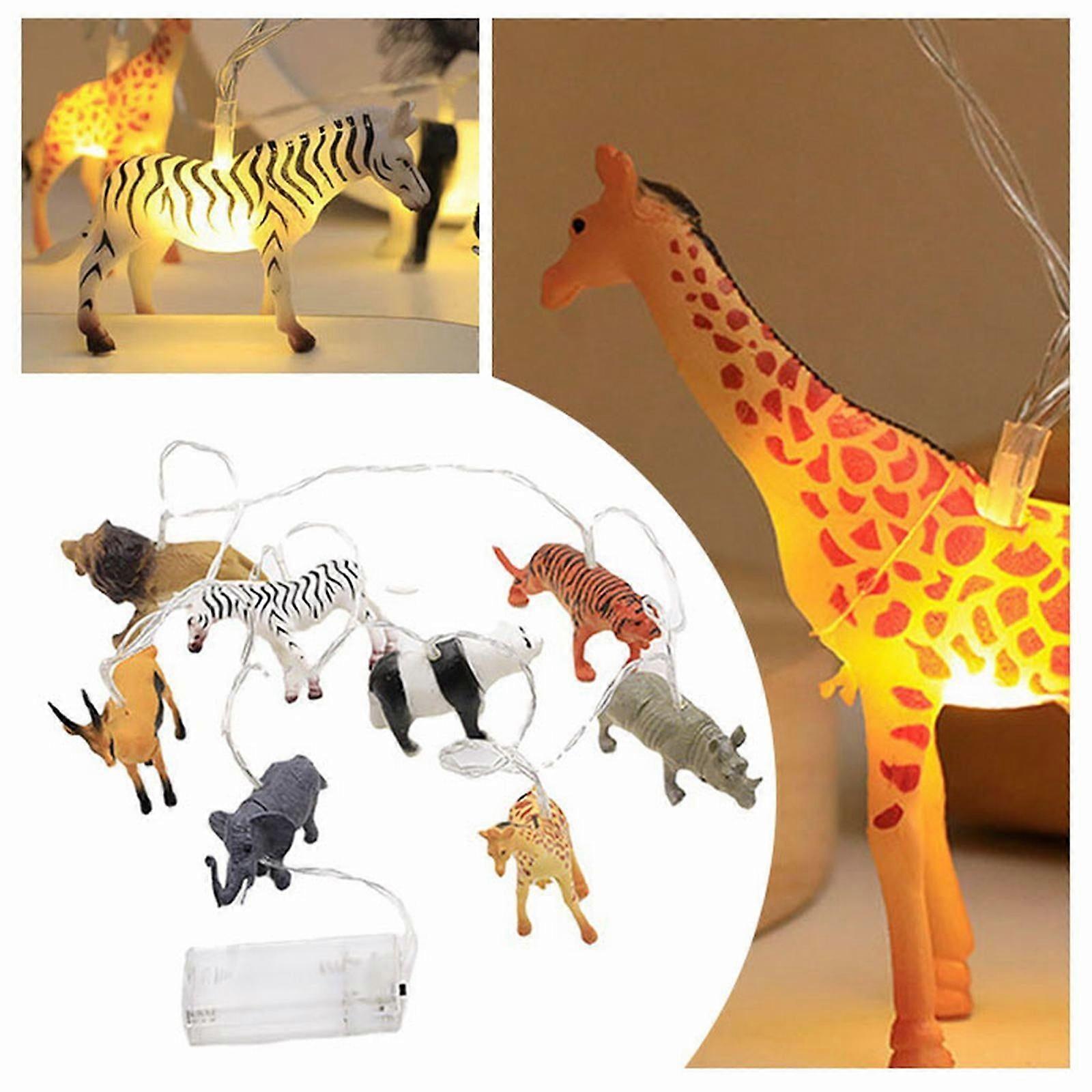 led color light string lighting small animal venting toy tiger panda elephant