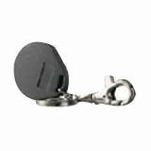 Rugged Gray Polycarbonate Key Ring Badge Holder with Secure QuickRelease Clip for Office and Events