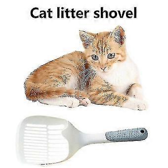 Katt søppel spade, katt stor spade, katt avføring spade, kjæledyr rengjøring forsyninger (1 stykke, grå)