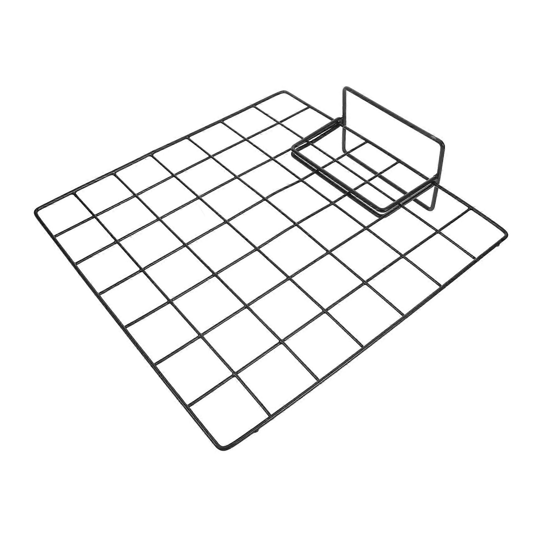 Adjustable Desktop Display Stand with Small Grid Panels for Art Photos and Compact Tabletop Use