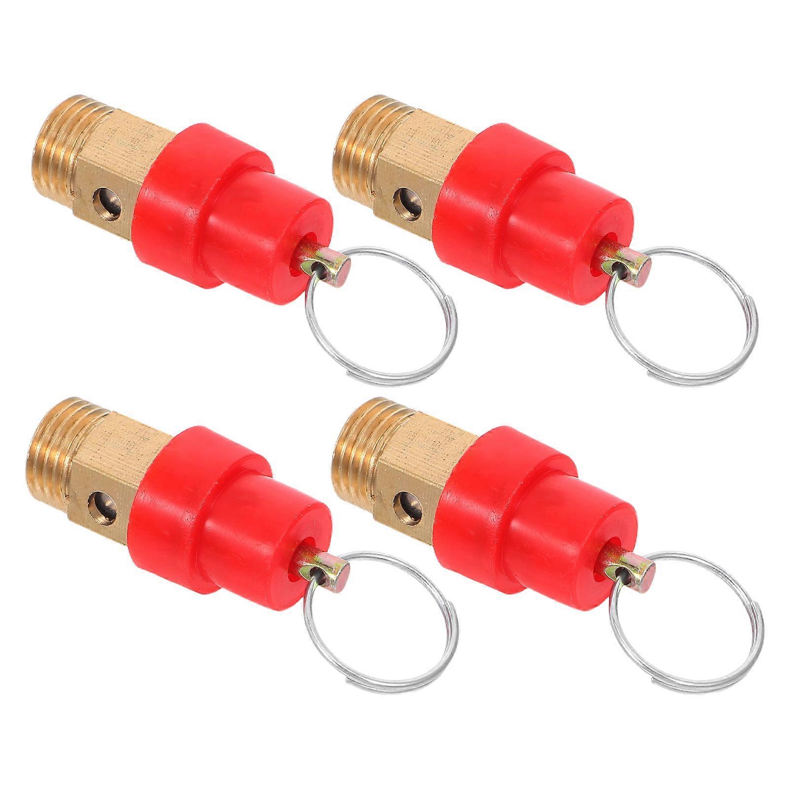 Silent Operation Air Compressor Safety Valve Exhaust Valve Function 4Pcs