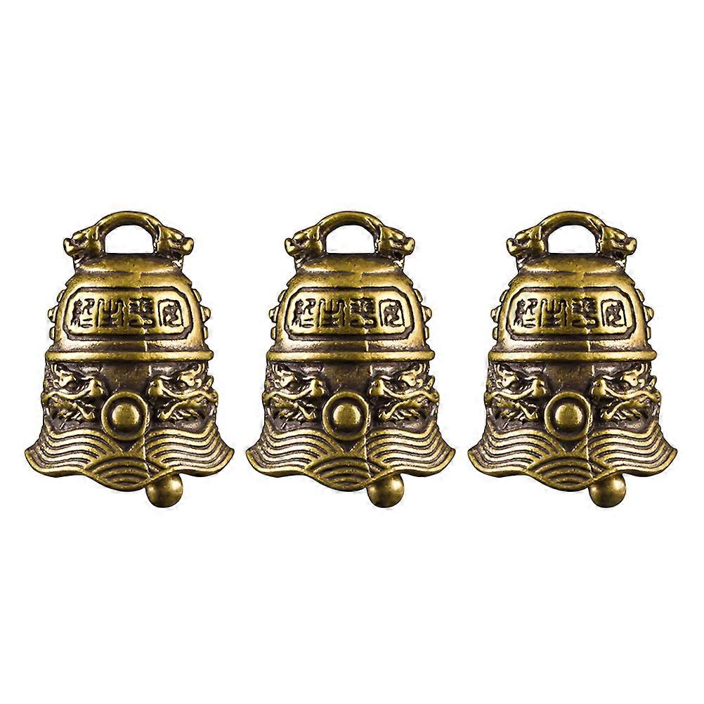 Brass Decorative Bell Pendant for Hanging Decor 3Pcs Retro Unique Shape