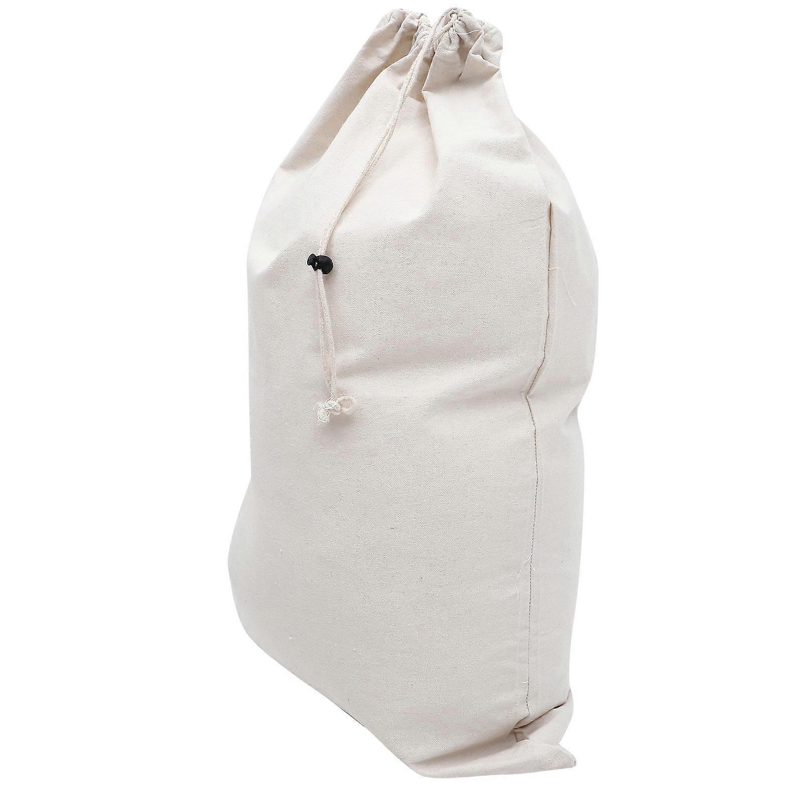 Canvas Laundry Bag White Drawstring Bag for Storage Large Heavy Duty