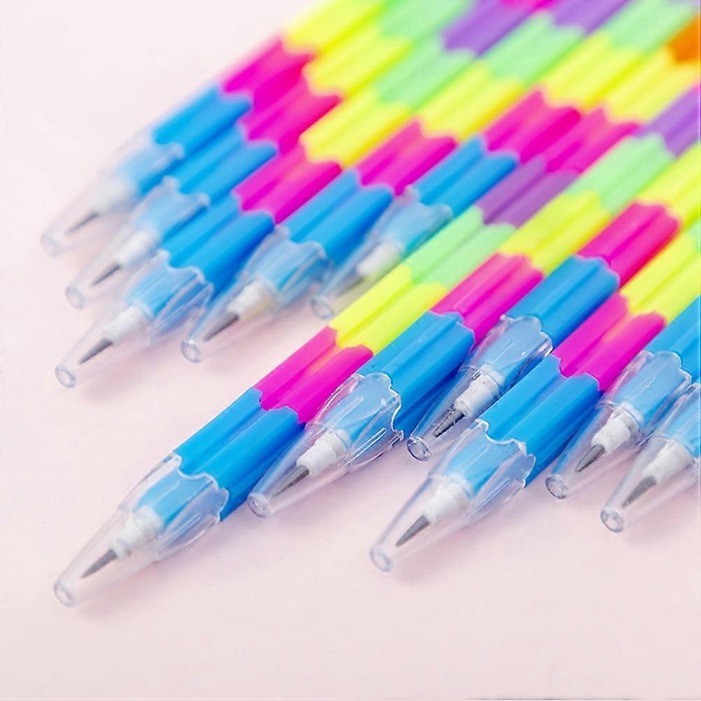 20Pcs Stackable Plastic Pencils Non Breakable Lead for Writing and Drawing