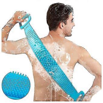 Rückenbürste Körperbürste 76cm verlängern, Rückenwäscher Massagebürste Silikon, Duschbürste Duschpeeling, Körperpeeling Fußpeeling Peeling