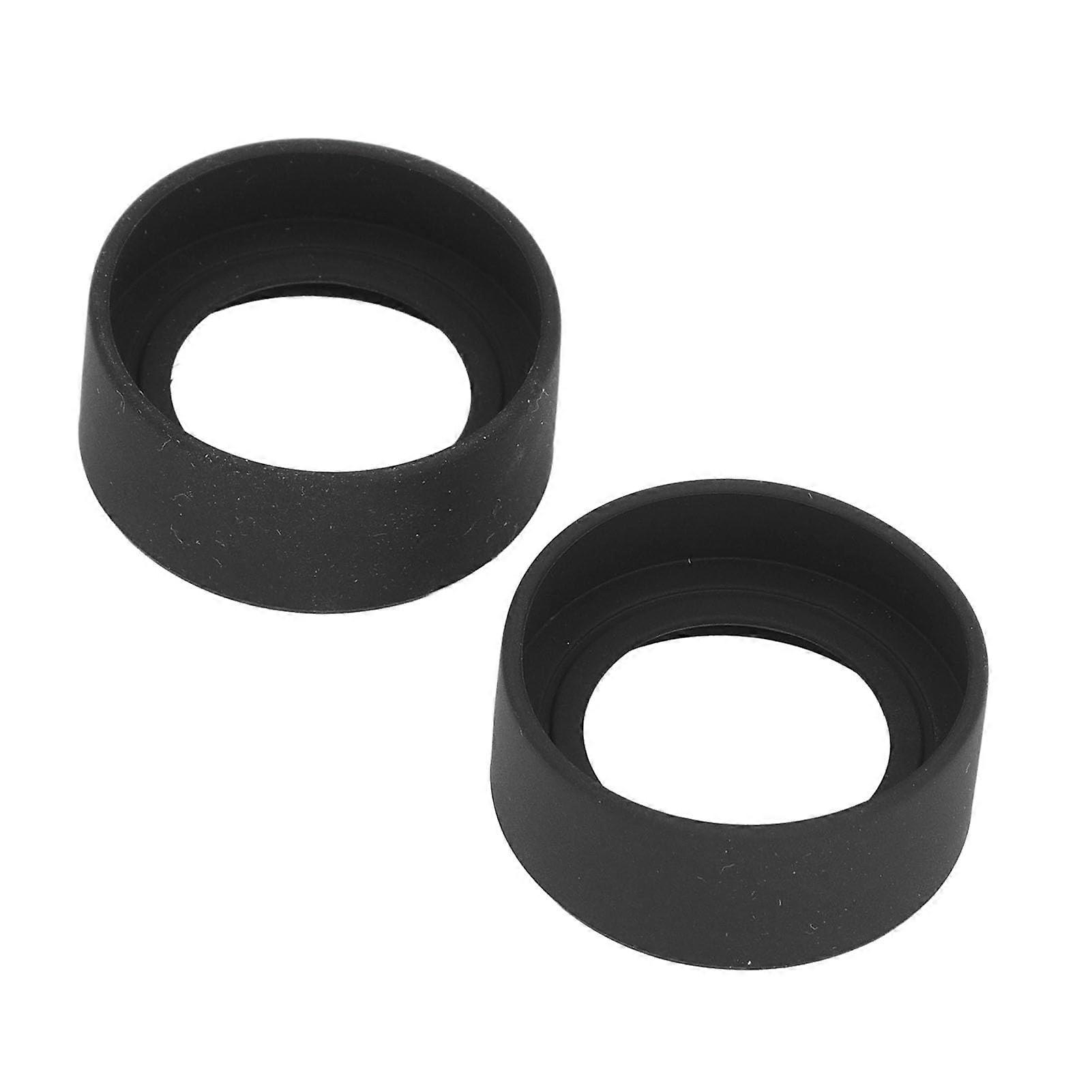 2PCS Microscope Eyepiece Eyecups, Foldable Flat Angle Rubber Eyeshields for 4042mm Stereo Microscopes