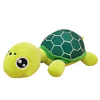 Plush Turtle Stuffed Animal 11 Inch Soft Green Realistic Sea Tortoise Toy for Kids and Decor