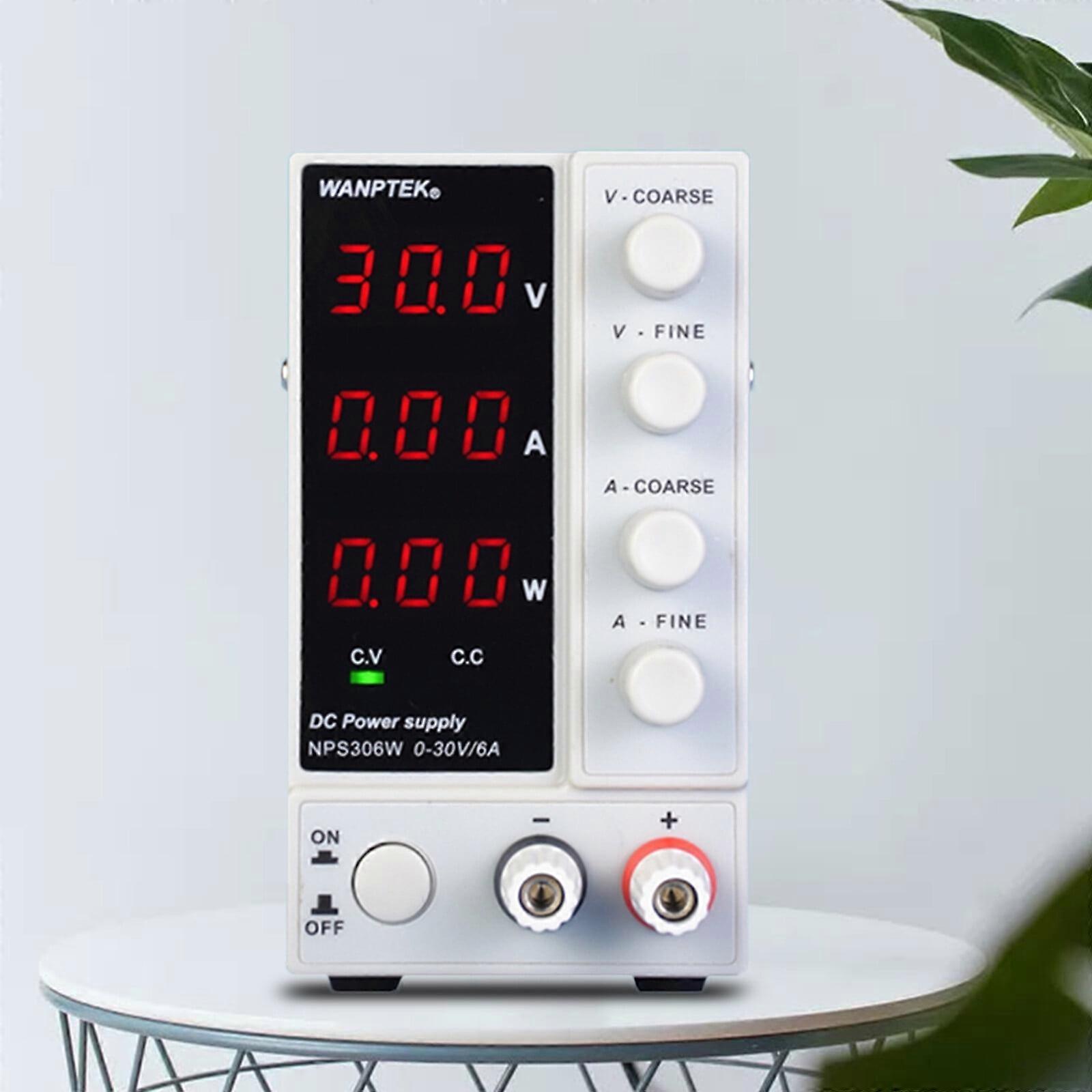 DC Power Supply Variable 30V 6A Adjustable Bench Switching Regulated LED Display