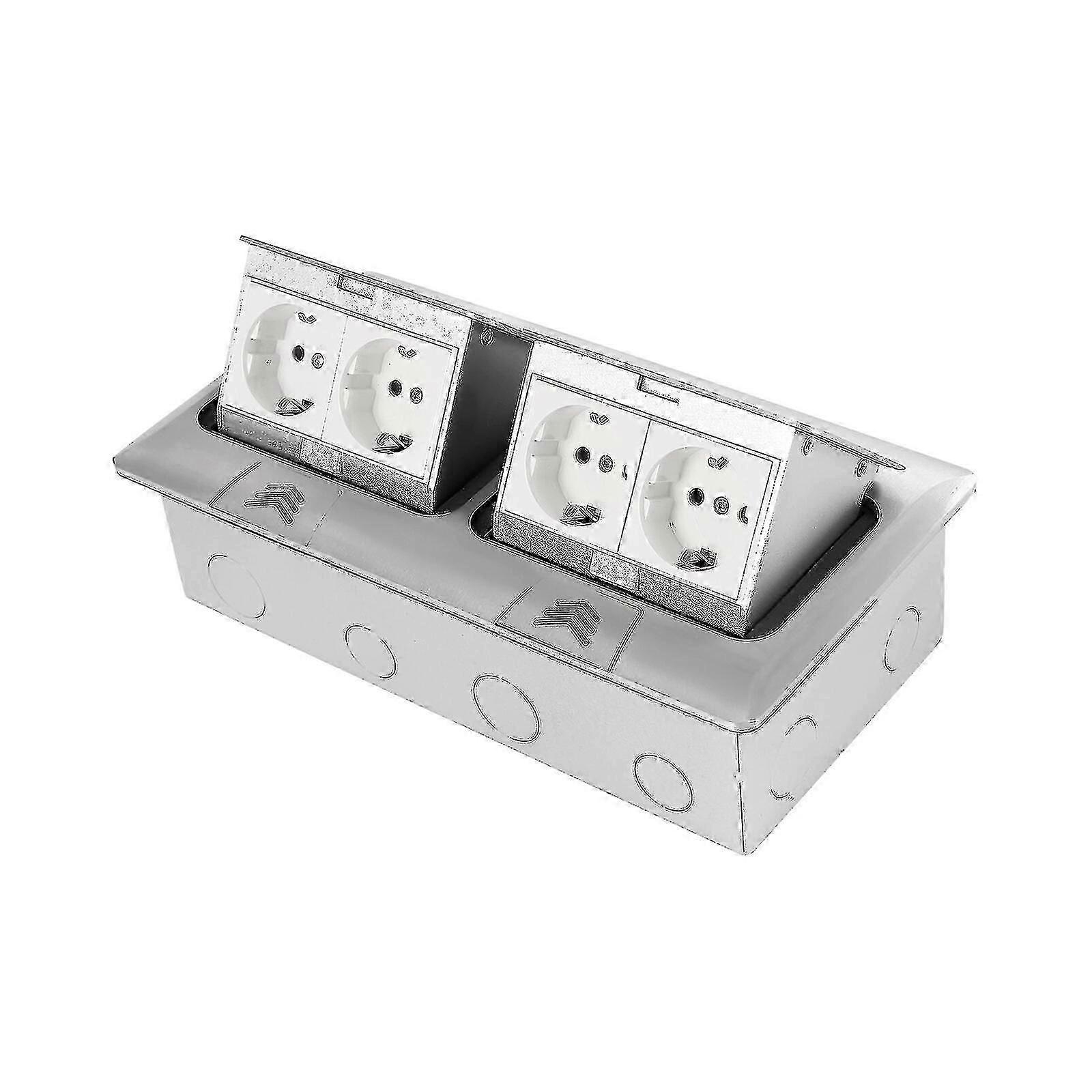 4-way Floor Socket Built-in Table Socket