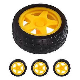 4pcs Plastic Roll Shaft Toys Wheel for DIY Toy RC Car Truck Boat Helicopter Model Part Replacement Accessories