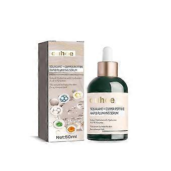 Squalane Copper Peptide Plumping Serum innehåller squalane, kopparpeptider och hyaluronsyra.