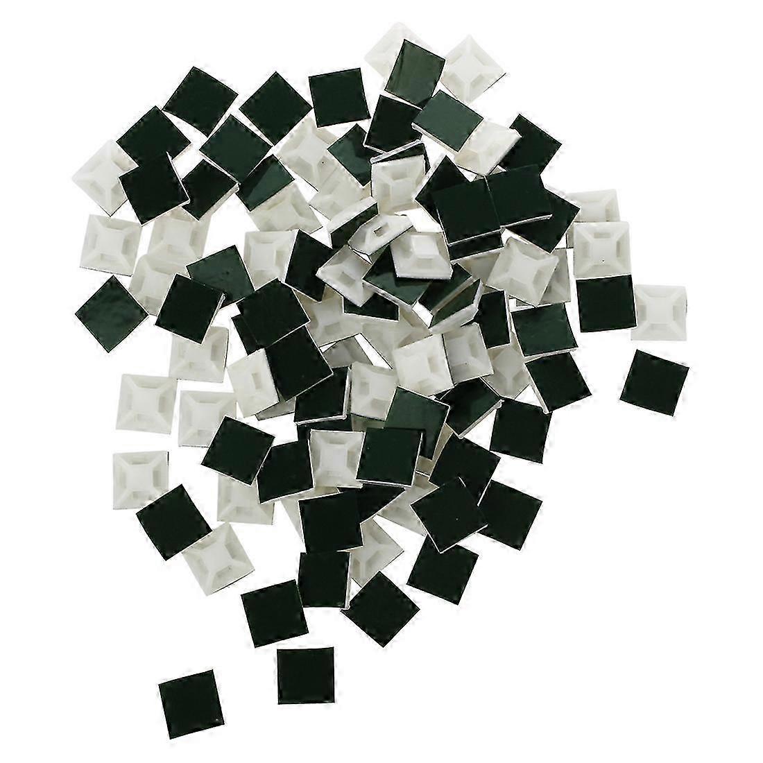 Self-Adhesive Plastic Wire Bundle Holder 3mm Cable Tie Mount Base 100Pcs