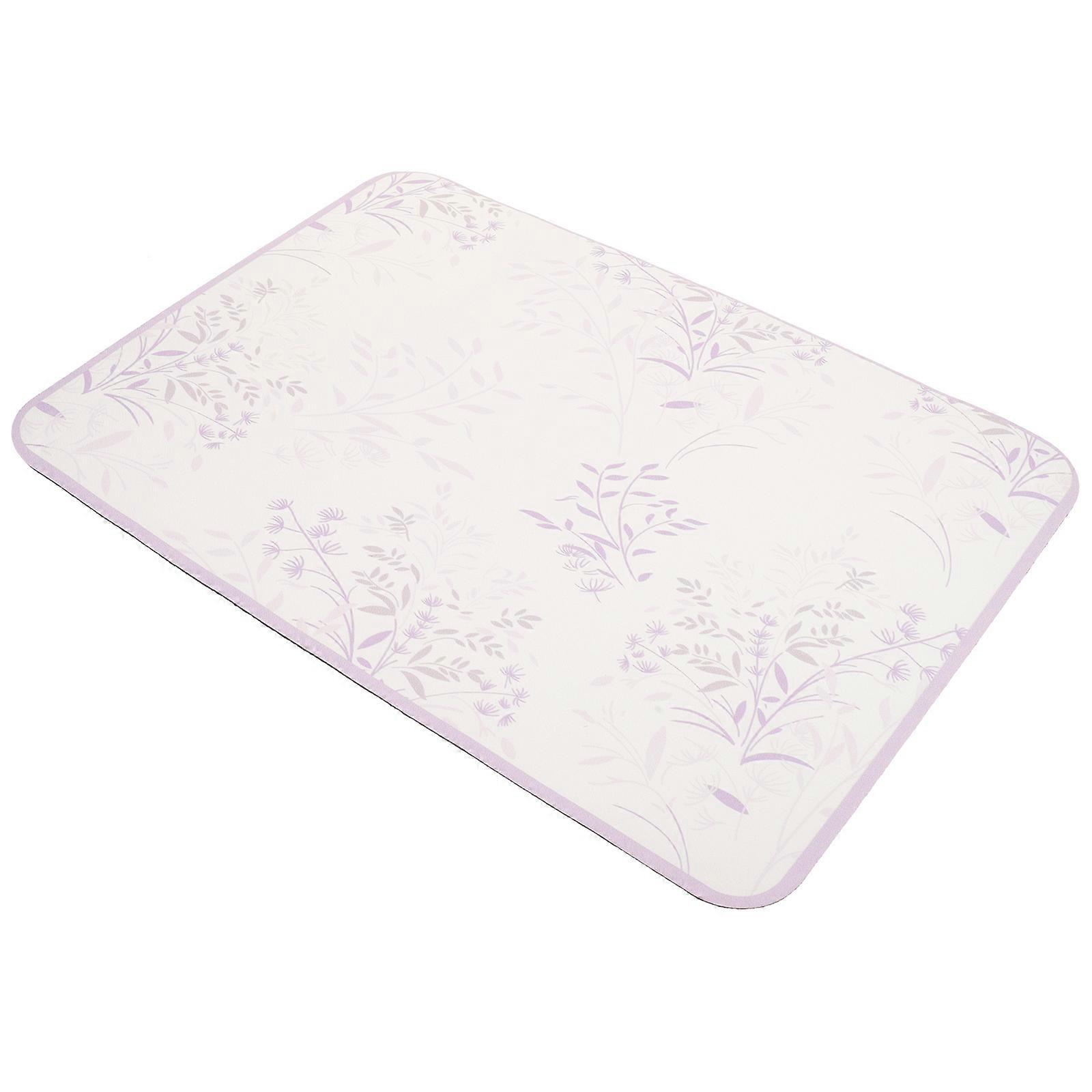 Decorative Purple Dish Drying Mat for Kitchen Counter Use