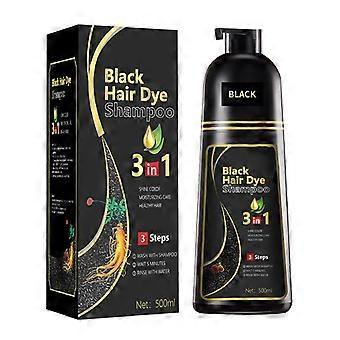 Instant 3-in-1 Hair Dye Shampoo, Natural Long-Lasting Color, Full Gray Hair Coverage for Men & Women