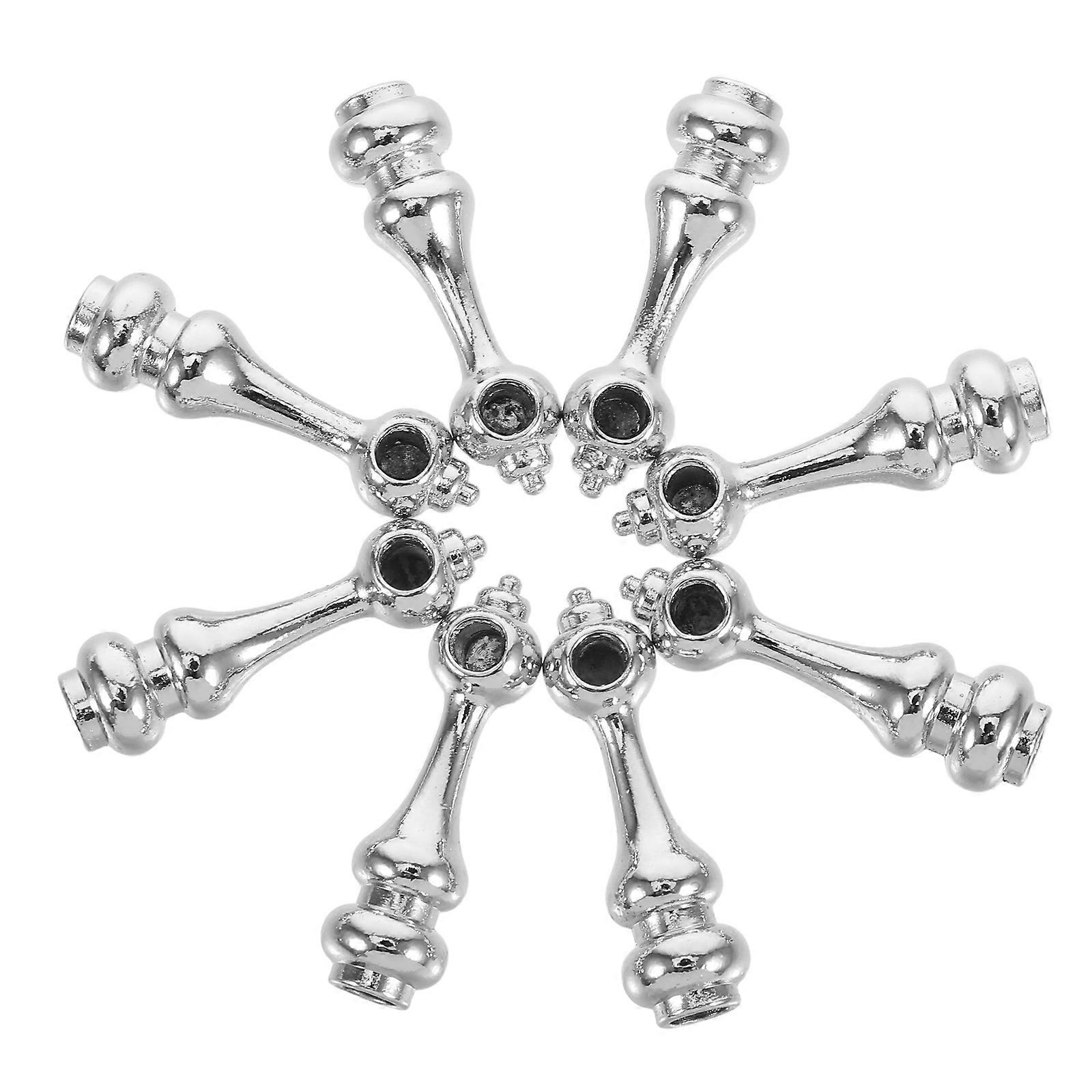 8pcs Kitchen Cabinet Knobs Dresser Knobs Drawer Knobs Cabinet Hardware Zinc Knobs for Dresser Drawers Silver