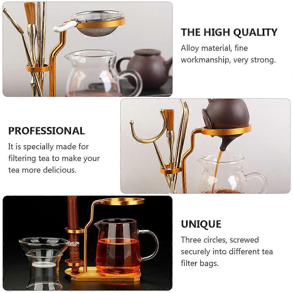 Alloy Tea Strainer Stand Practical Tea Filter Bag Bracket Tea Strainer Shelf