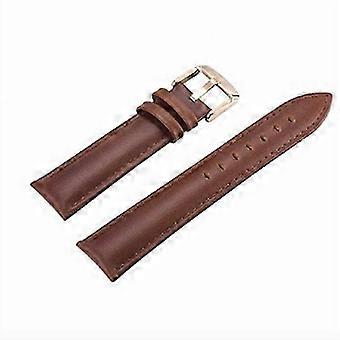 Brown watch strap leather 20 mm gold buckle watch leather strap brown M