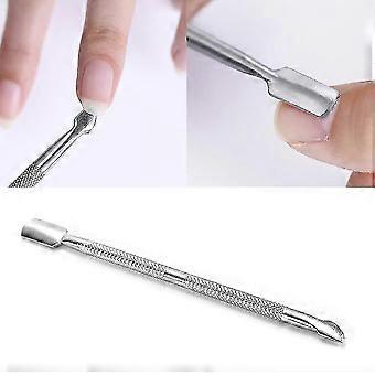 Roestvrij staal Dode Huid Nagelriem Pusher Nagelschraper Manicure Tool