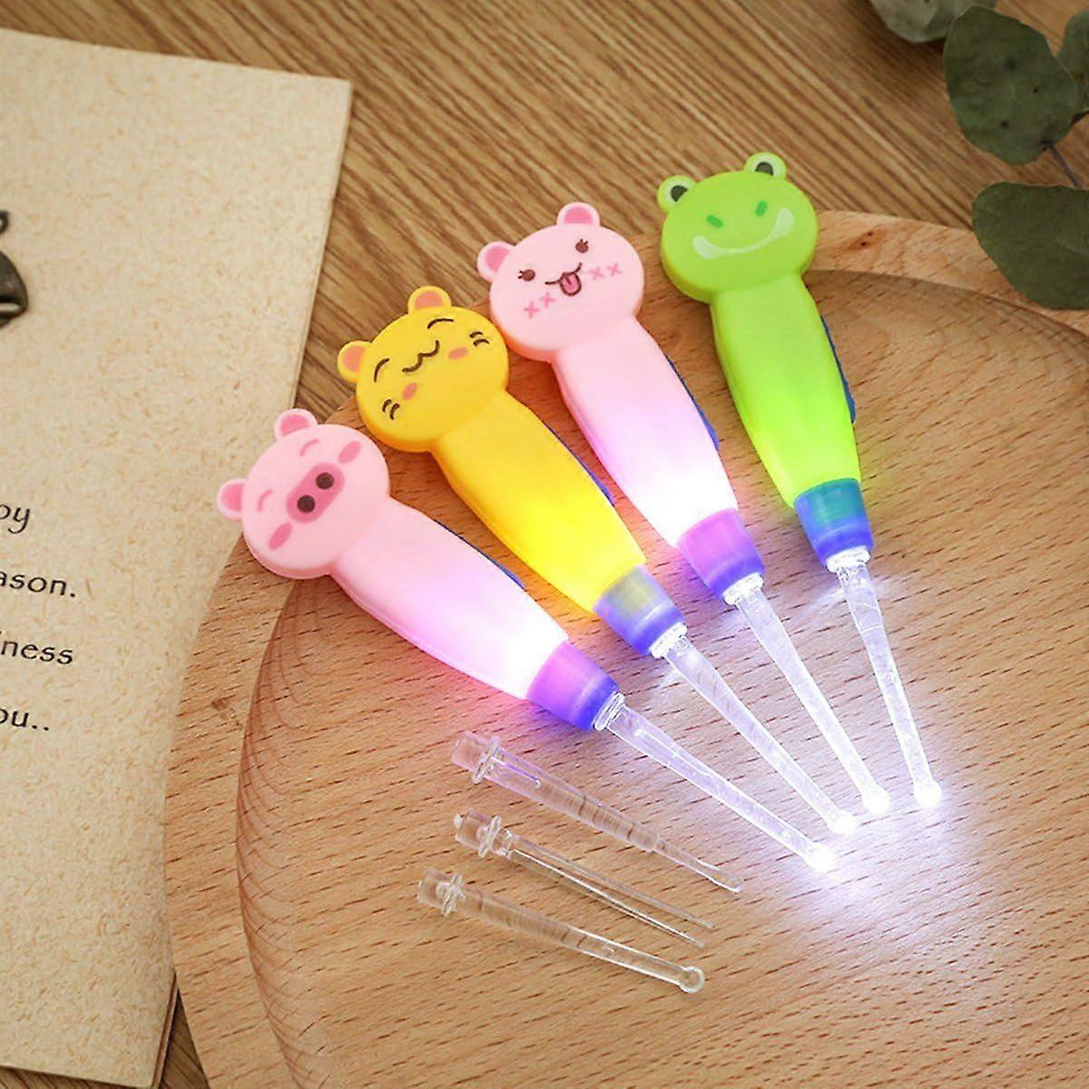 2pcs Led Flashlight Earpick Spoon Earpick Ear Curette LEDRandom