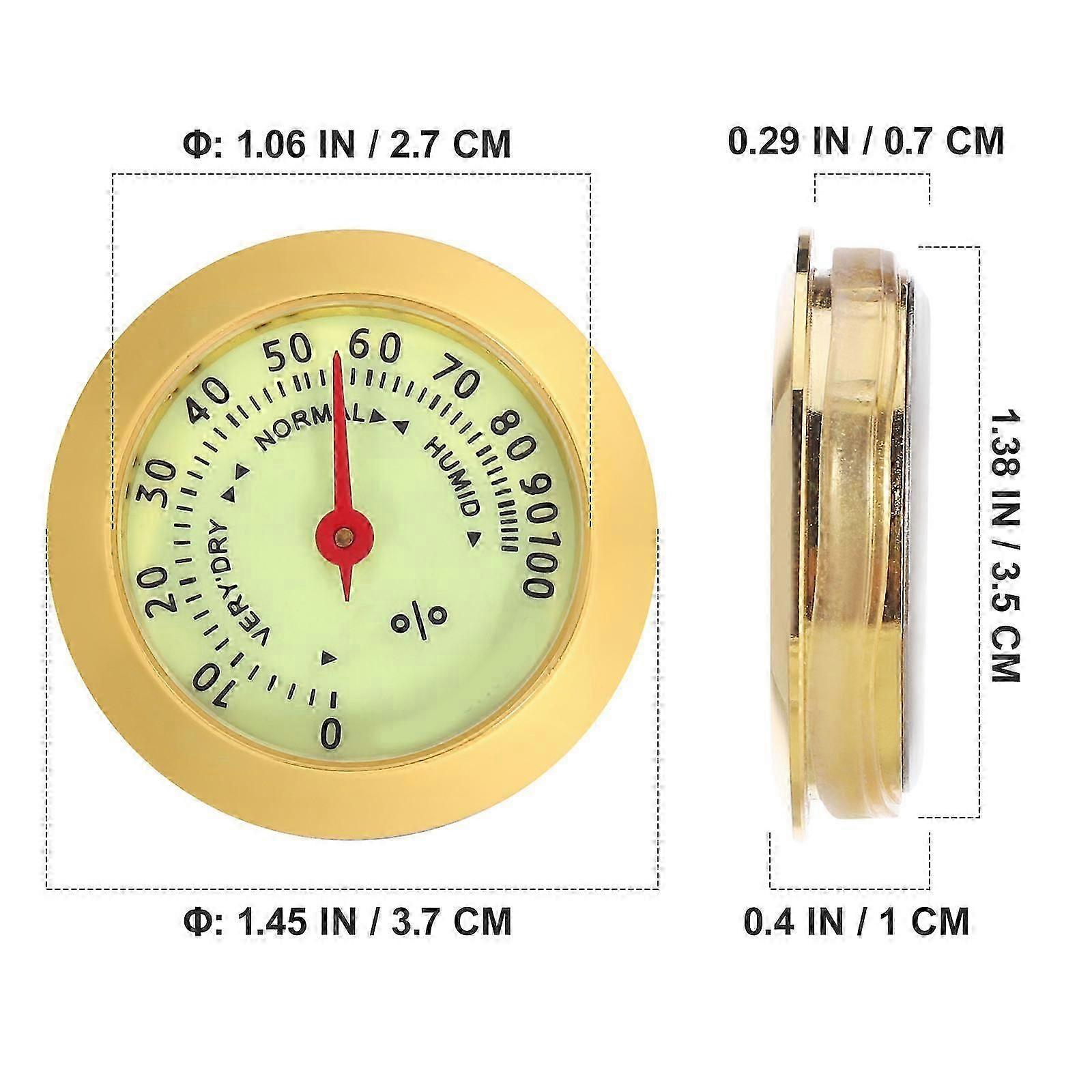 Round Hygrometer for Instrument Mechanical Cigar Box Accessory