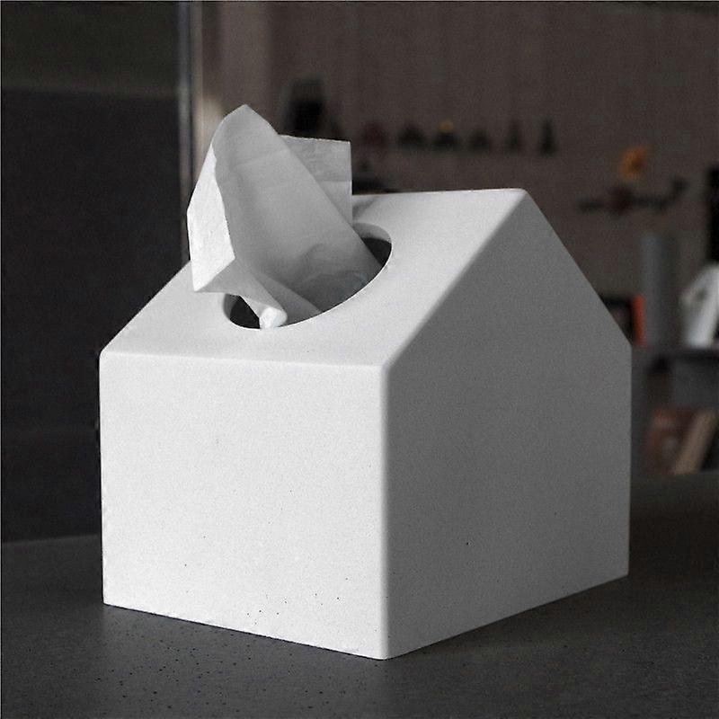 DWW-House-shaped tissue box for square boxes. White