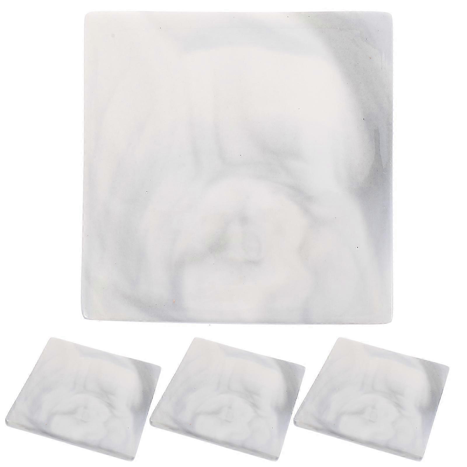 Ceramic Coasters | Marble Pattern Design | Heat Protection | Home Dining Table Use | 4Pcs