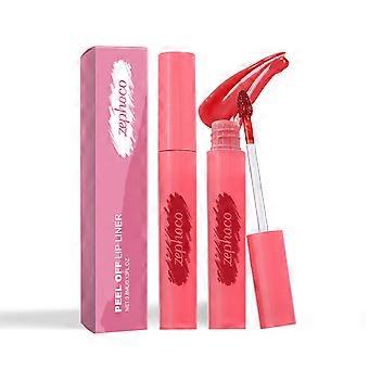 Zephoco Matte Peel-Off Lip Gloss Lip Makeup Long-Lasting Moisturizing Non-Stick Cup Natural Hydrating Color Lip Gloss