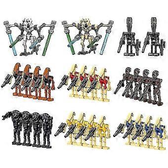 28pcs Pack Battle Soldiers, Generals And Droids With Weapons Set, Building Blocks Action Figures Toys Kids Gifts