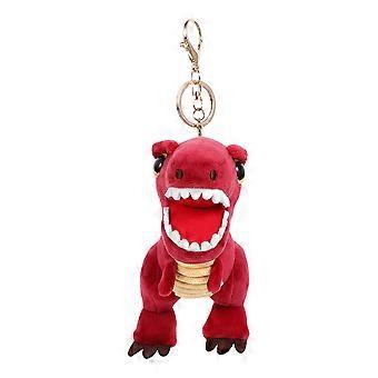 1 pendentif dinosaure en peluche, porte-clés dinosaure en peluche, décoration à suspendre, rouge