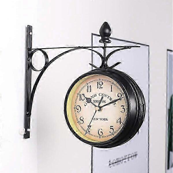 Double-sided wall clock, 21.8*21.8cm, waterproof, rustproof and silent