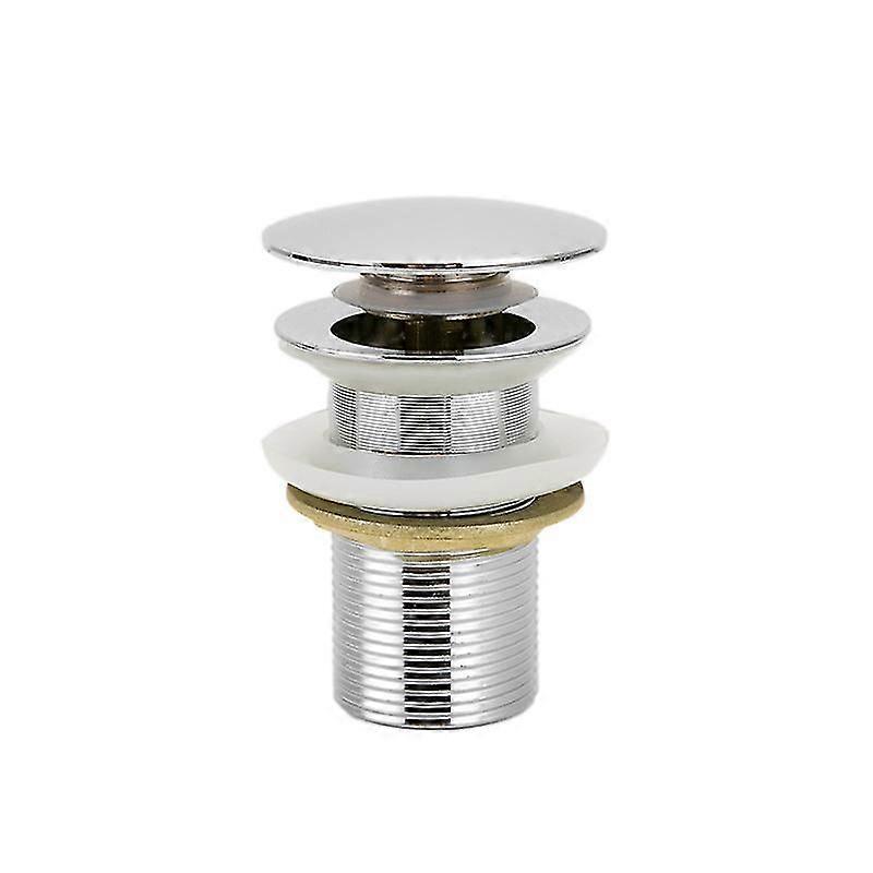 Automatic Pop Up Drain without Overflow Push Open Drain for Chromed Copper Washbasin