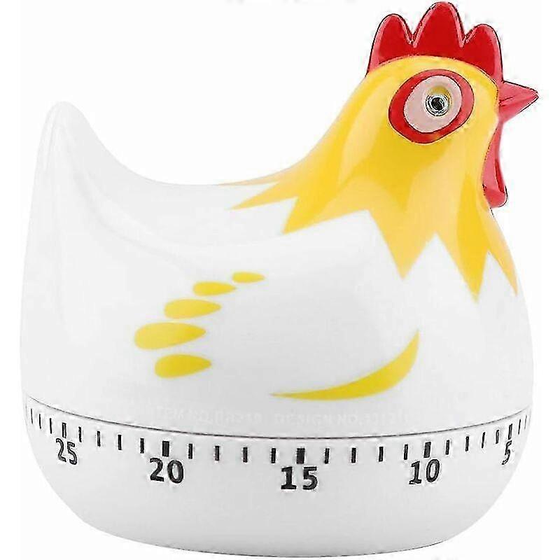 White Cartoon Style Hen Shaped Kitchen Timer