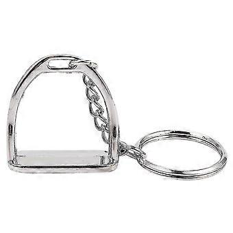 1pcs Simple Elegant Design Western Stirrup Keychain Key Ring Hanger Tool For Men Women Bag Decorati