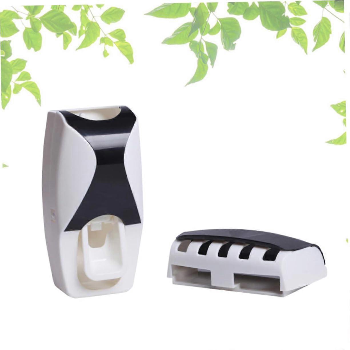 Wall Mounted Automatic Toothpaste Dispenser Squeezer with Dustproof Cover and OneHand Operation