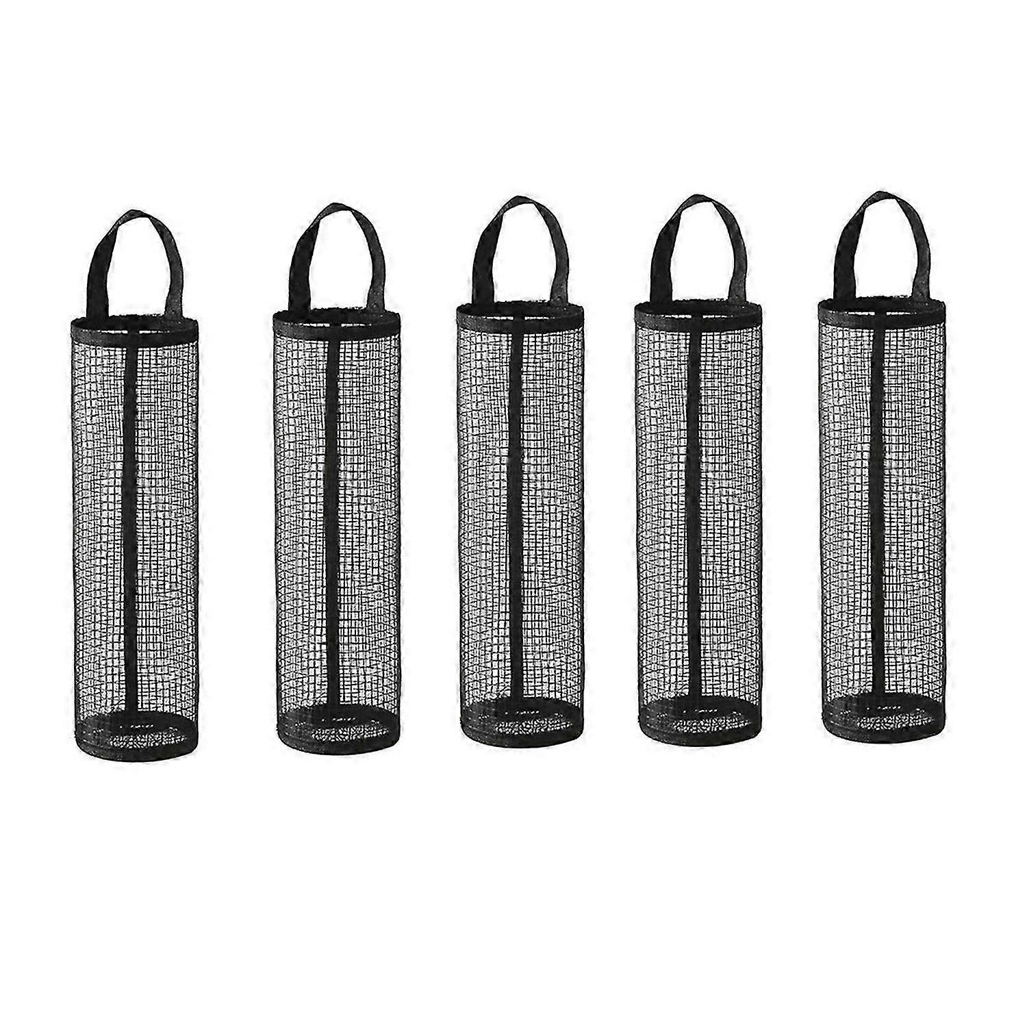 Wall-Mounted Garbage Bag Kitchen Hanging Visual Storage Black
