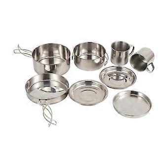 8x Camping Cookware Mess Kit Camping Utensils Set for Cooking Beach Camping