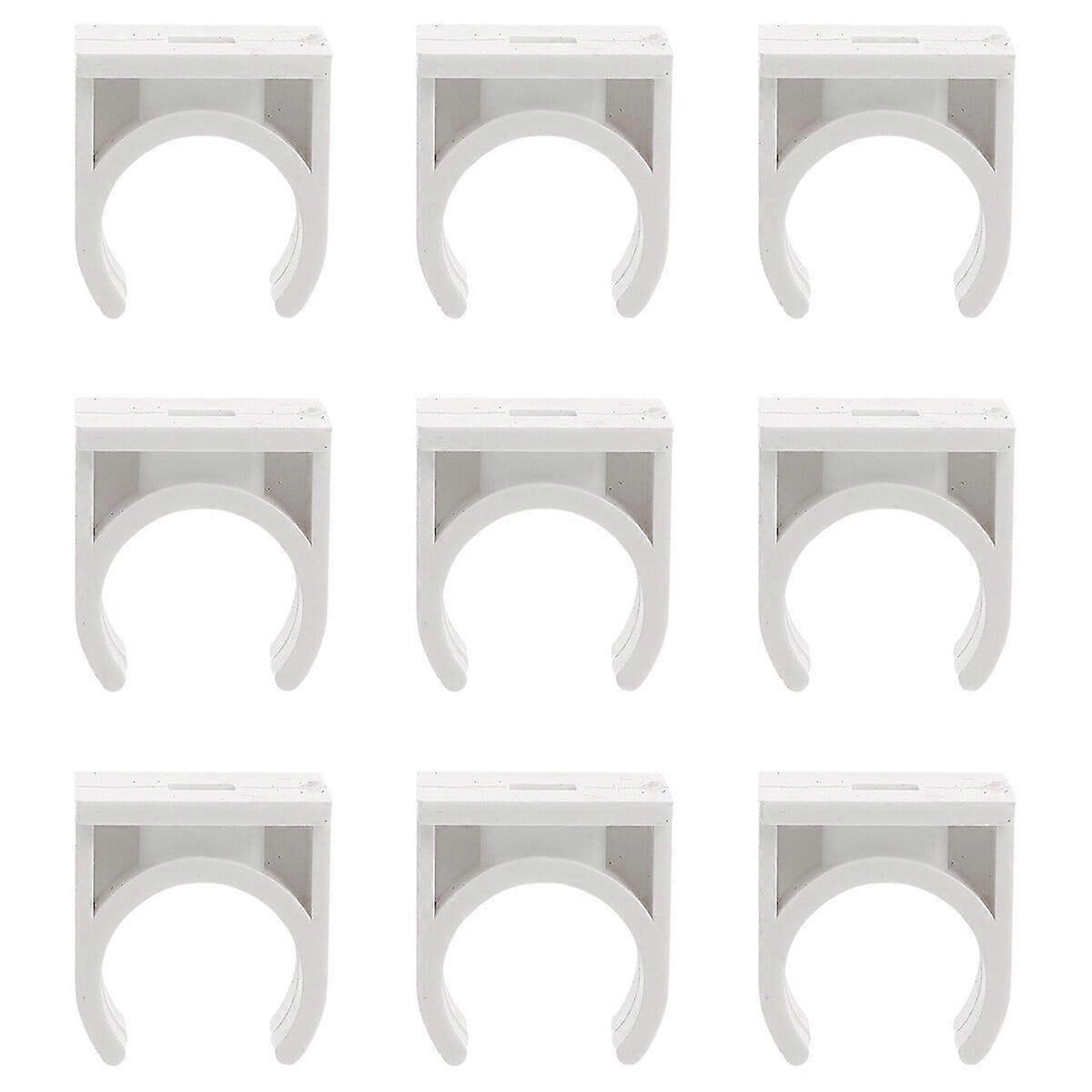 Pipe Clamp,Useful U-Hook Holder Talon Clamps Pipe Support Pipe Durable Socket (White)