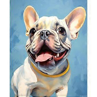 for Beginner Digital French Bulldog Dog Jigsaw Puzzle for Adults Beginner Arts Craft for  ASL009