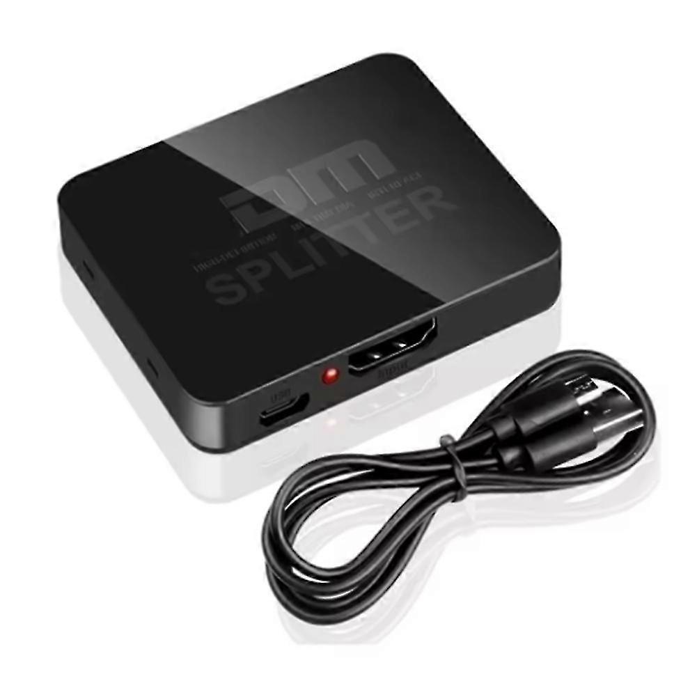4K -Compatible 1x2 Splitter Switch 1 in 2 Out Video Amplifier
