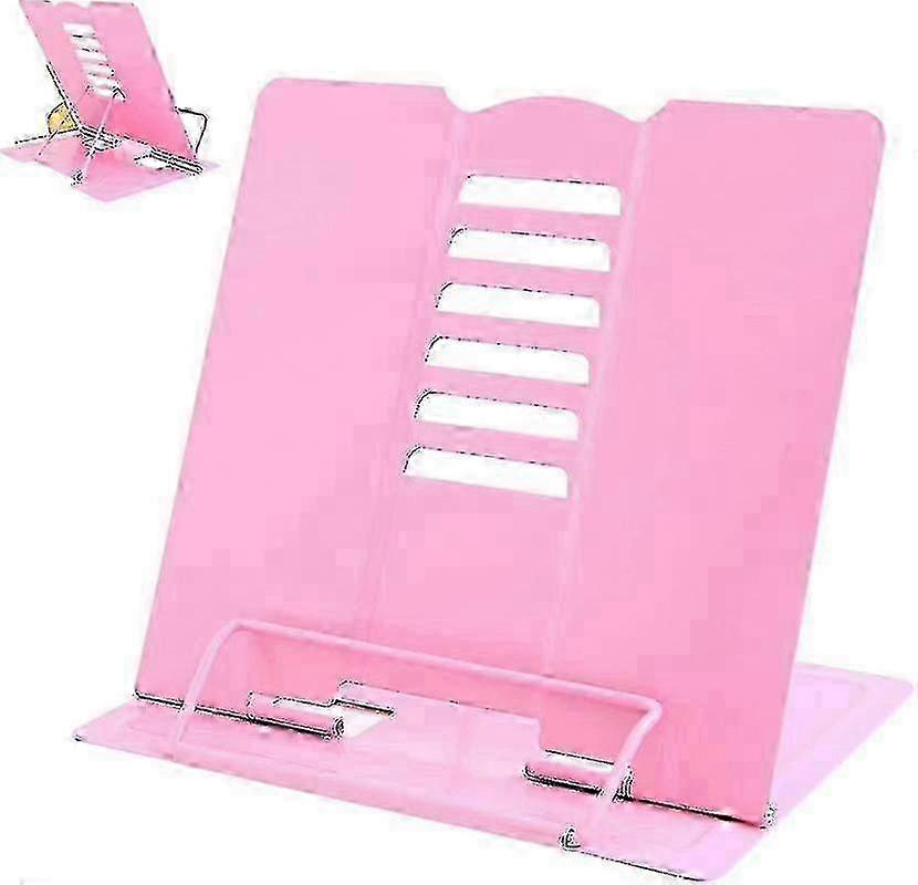 Multi-functional Pink Sturdy Steel Book Stand Bracket Compatible with Reading