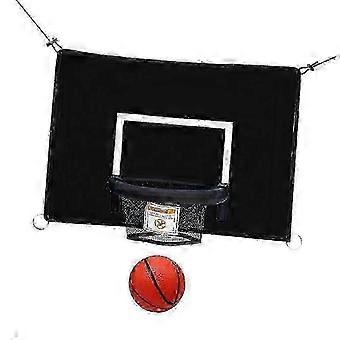Trampoline basketball hoop attachment for all ages
