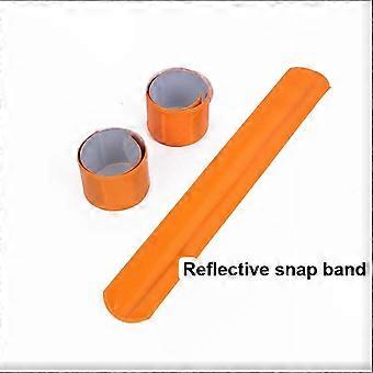 Night Riding Safety Orange Reflective Snap Bracelet 22 x 3 cm