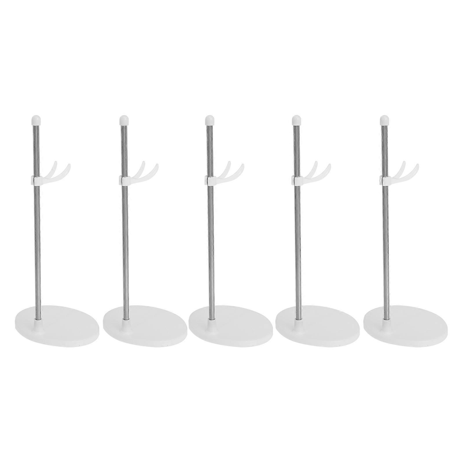 Plastic Doll Stands Adjustable Doll Supports for Display 5Pcs Set