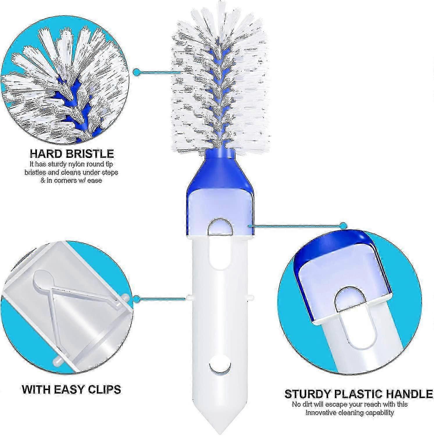 Pool Corner & Step Brush, Space-Saving for Everyday Use