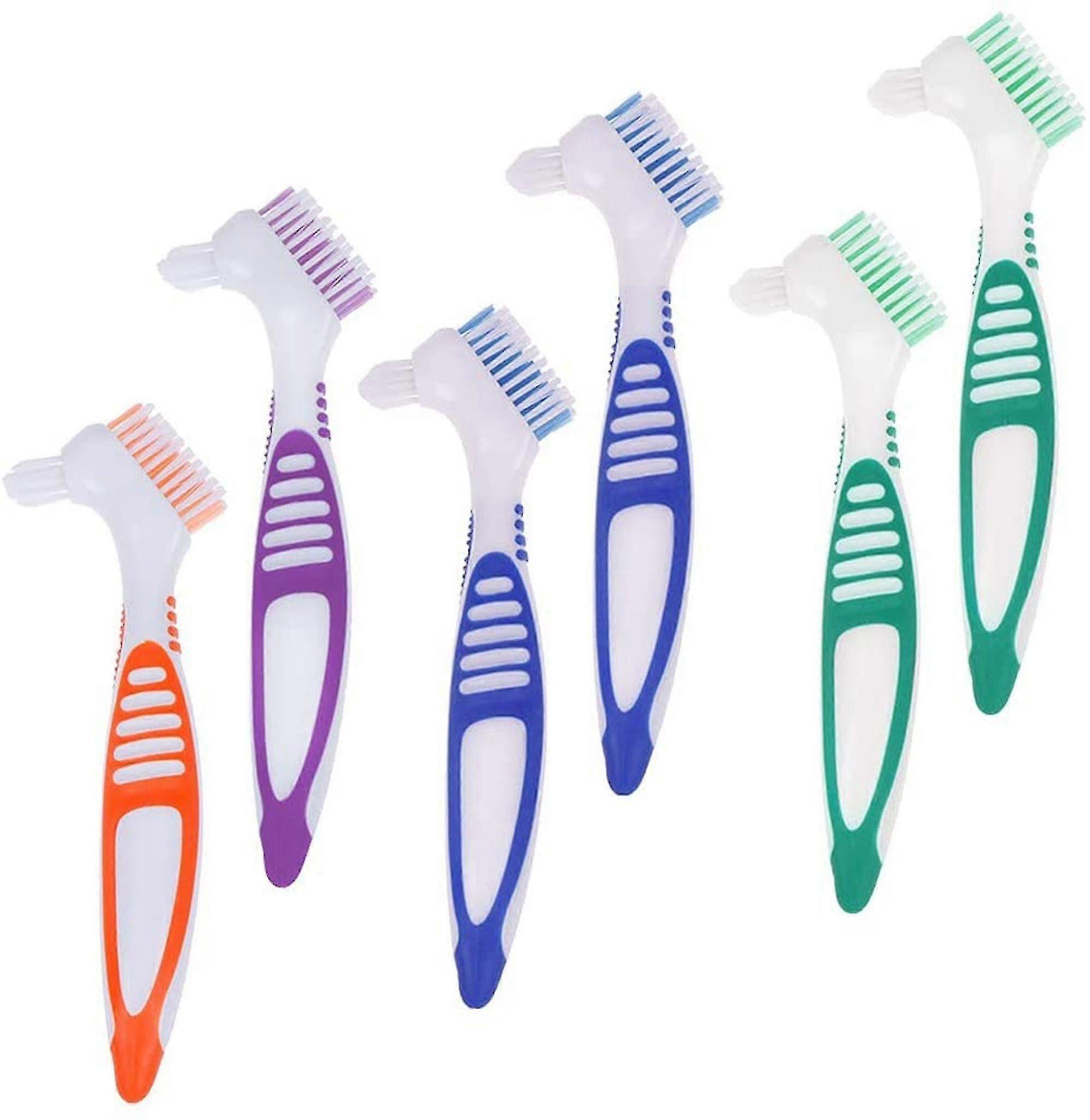 6-Piece Denture Brush Set Multi-Tufted