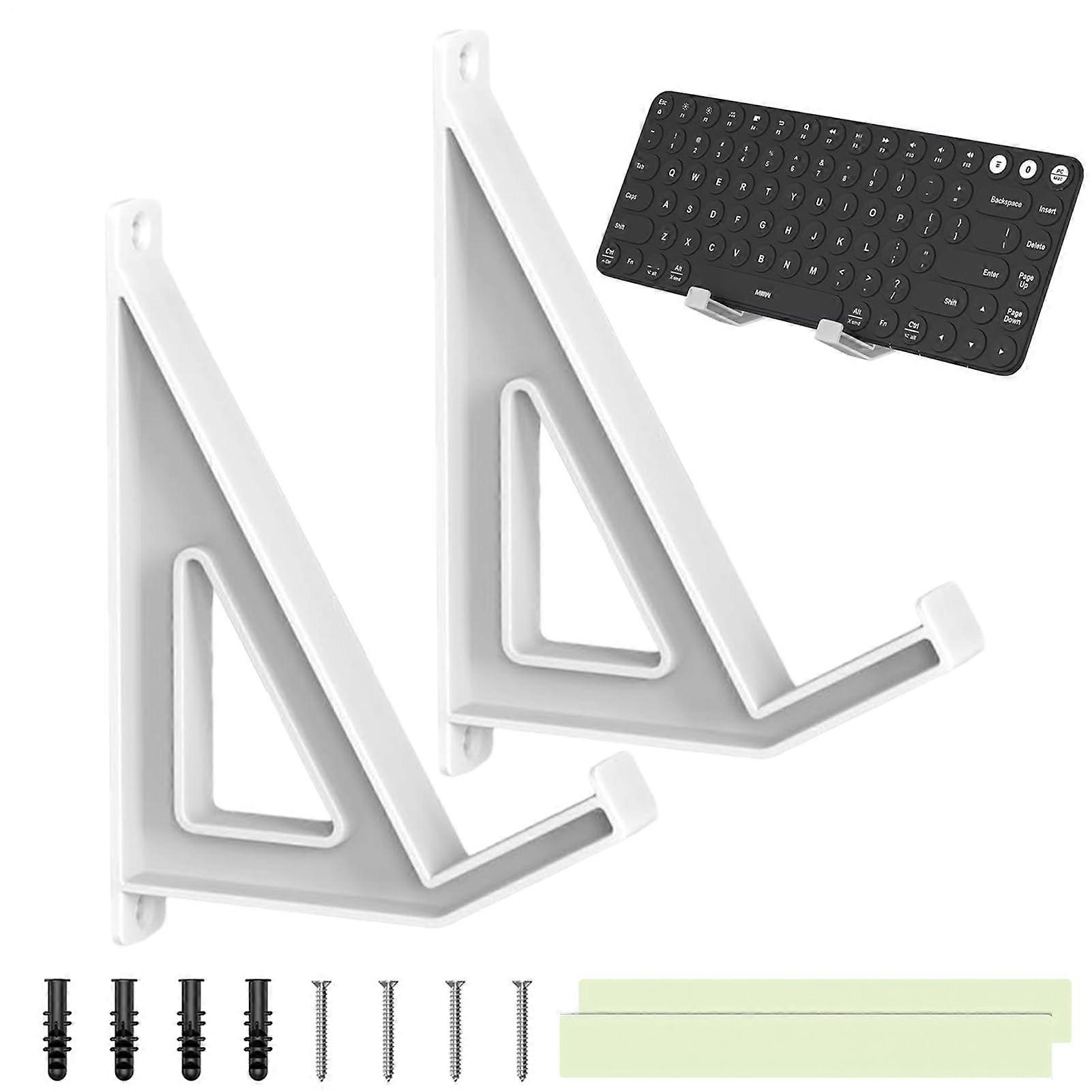 Adjustable Laptop Wall Mount Shelf with Keyboard Holder, SpaceSaving Ergonomic Computer Bracket
