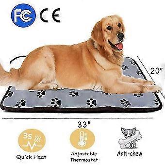 2025-Almofada de aquecimento para animais de estimação extra grande, tapete de aquecimento elétrico externo XL para cães grandes, gatos, cama aquecida para animais de estimação de interior, tapete de aquecimento para animais de estimação de raça grande H